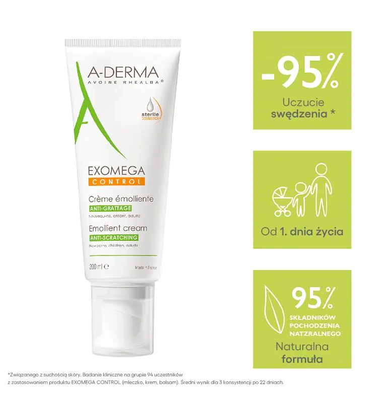 A-Derma Exomega Control minkštinamasis kremas, 200 ml