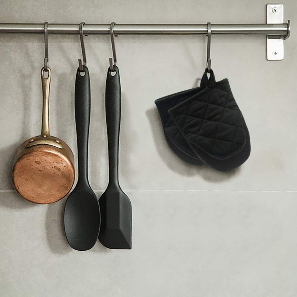 Bizaical Topfhandschuhe Ofenhandschuhe Topflappen Set Hitzebeständig rutschfeste: 2er Set