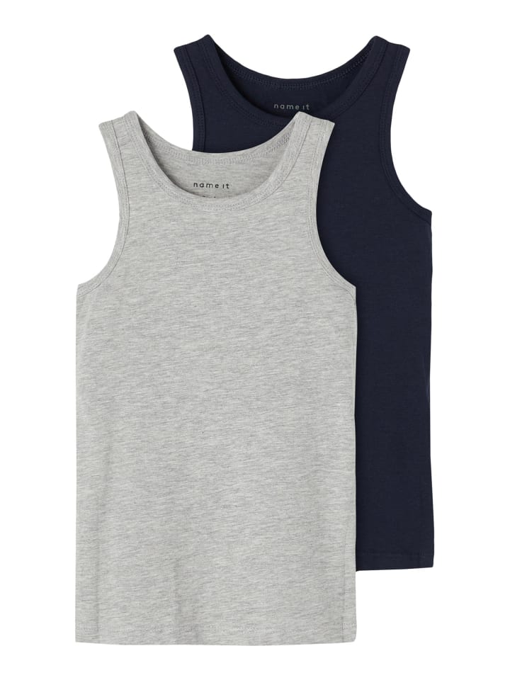 name it Jungen Unterhemden im 2er-Pack in Grau günstig kaufen