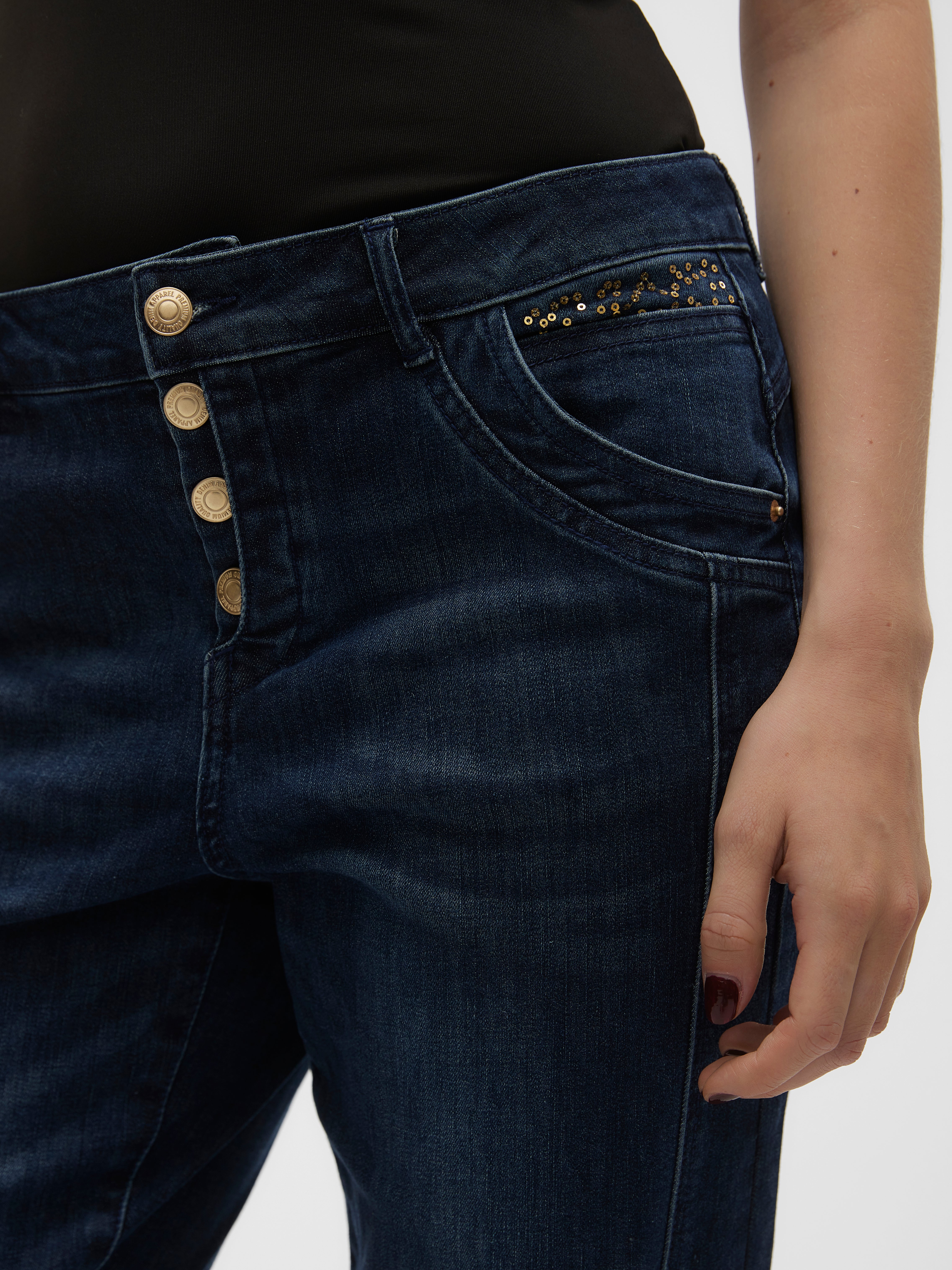 VMMINE Mid Rise Gerade geschnitten Jeans
