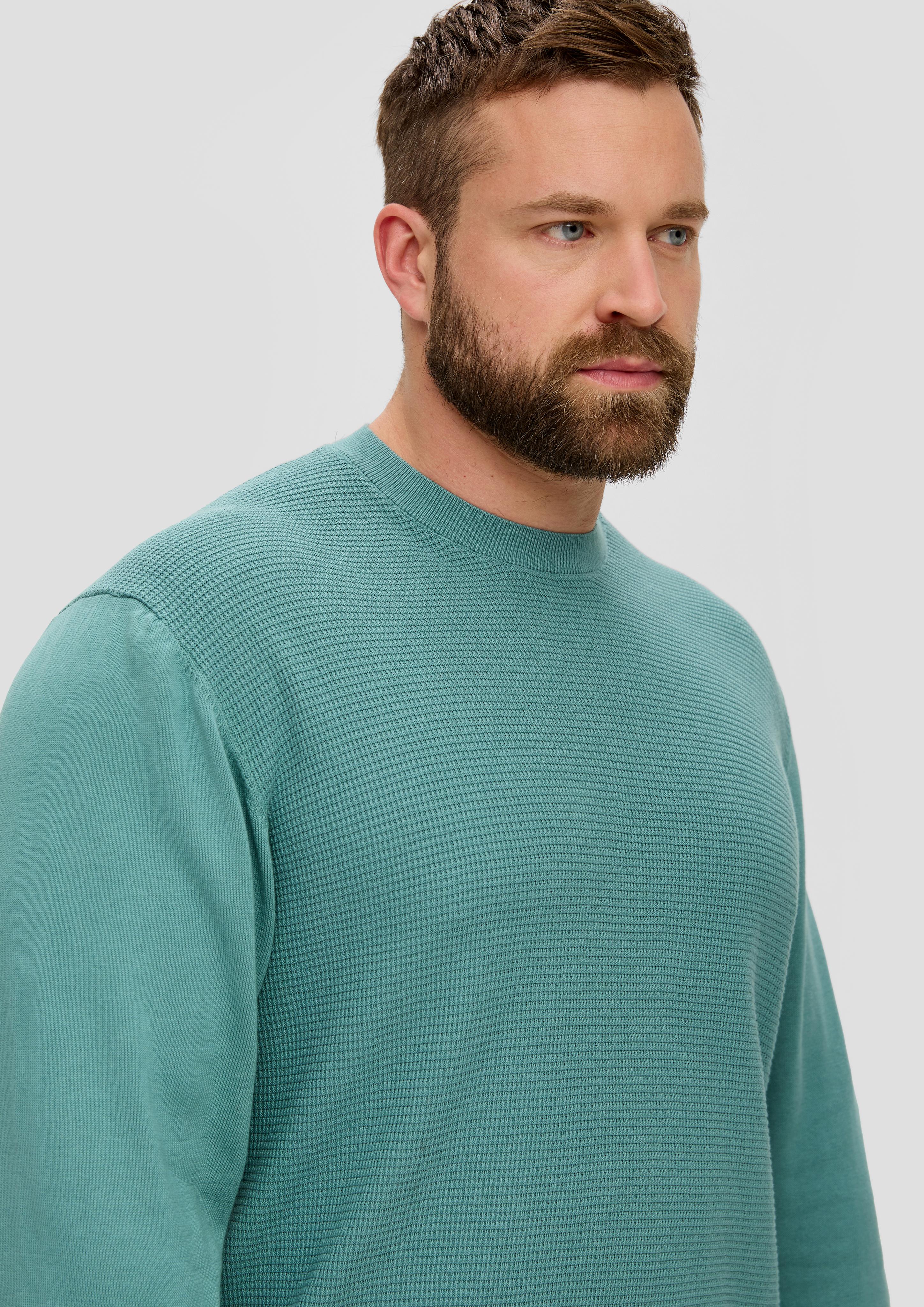 Strickpullover mit Waffelpiqué-Muster  2143412-6557