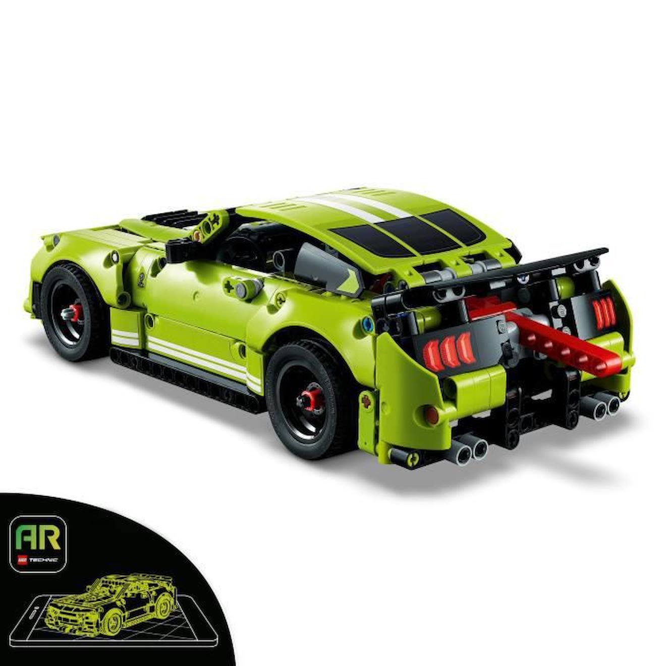LEGO 42138 Technic Ford Mustang Shelby GT500, Maquette de Voiture de Course, Jouet à Construire, pour Garçons et Filles Dès 9 Ans vert