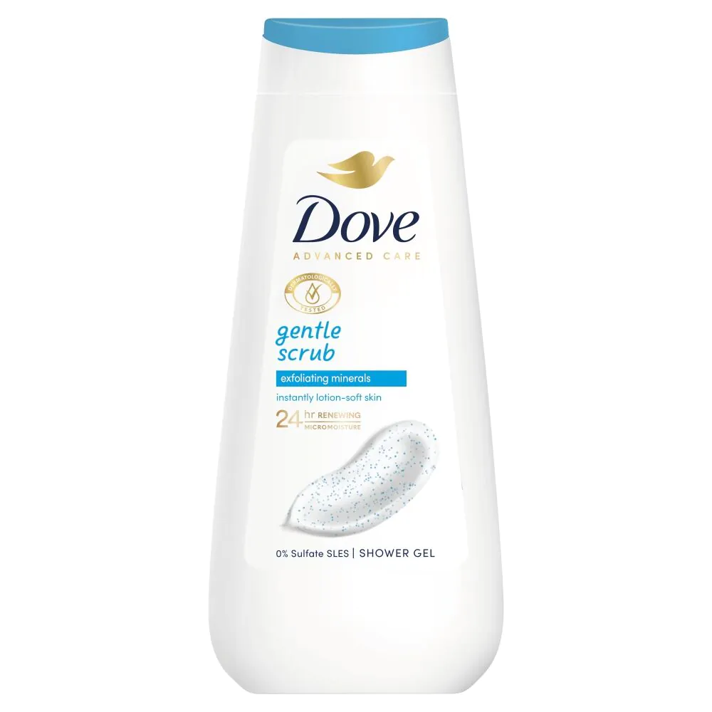 Dove нежни пилинг гел за туширање