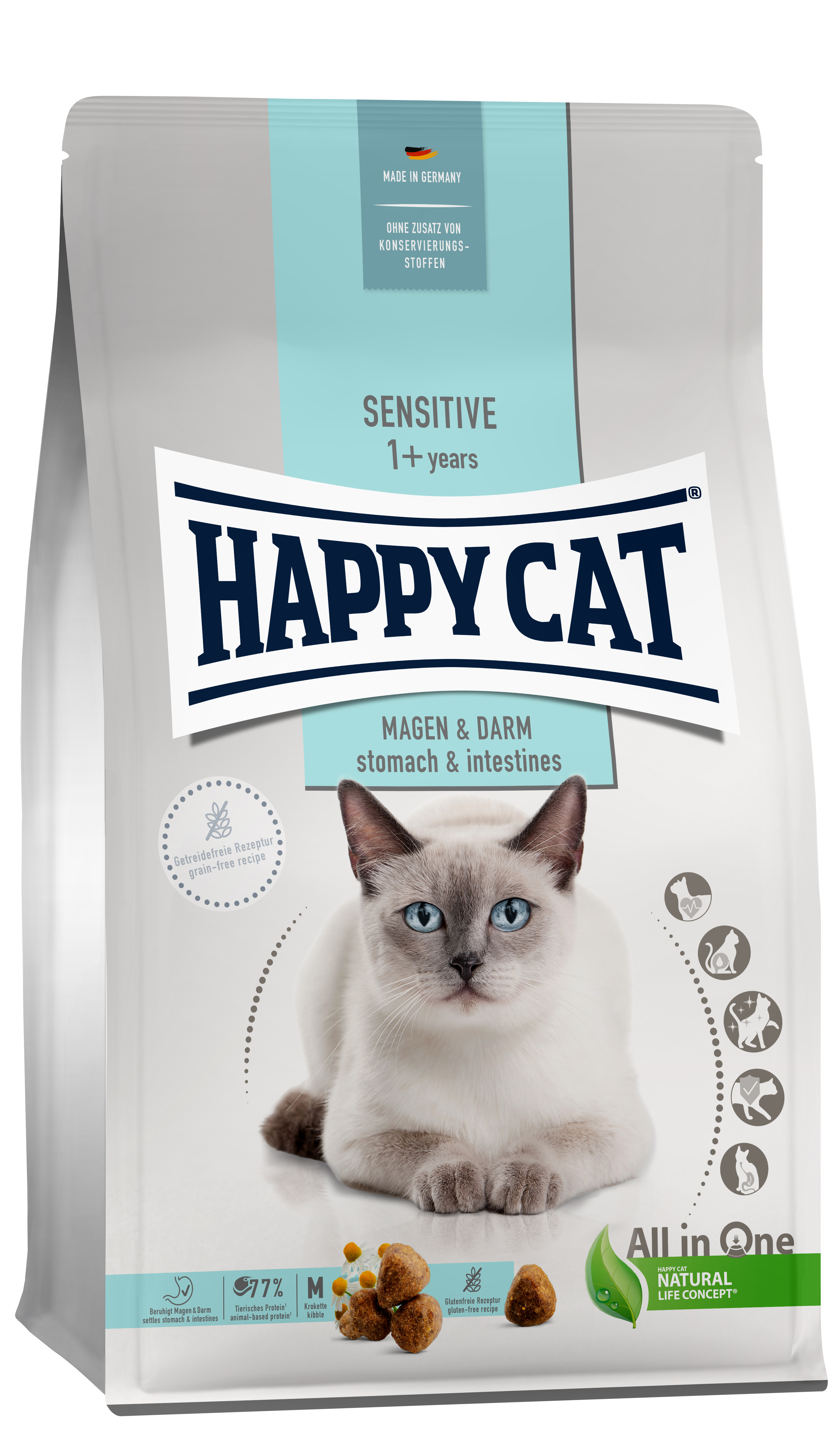 HAPPY CAT Trockenfutter HAPPY CAT Sensitive Magen & Darm 300 g