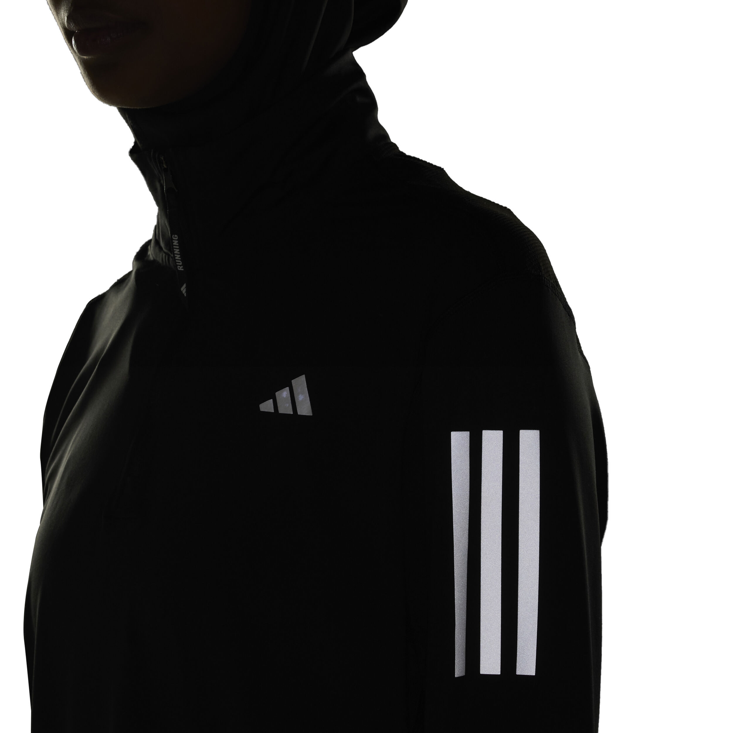 Own The Run B Half-Zip Longsleeve Laufshirt Damen - Schwarz