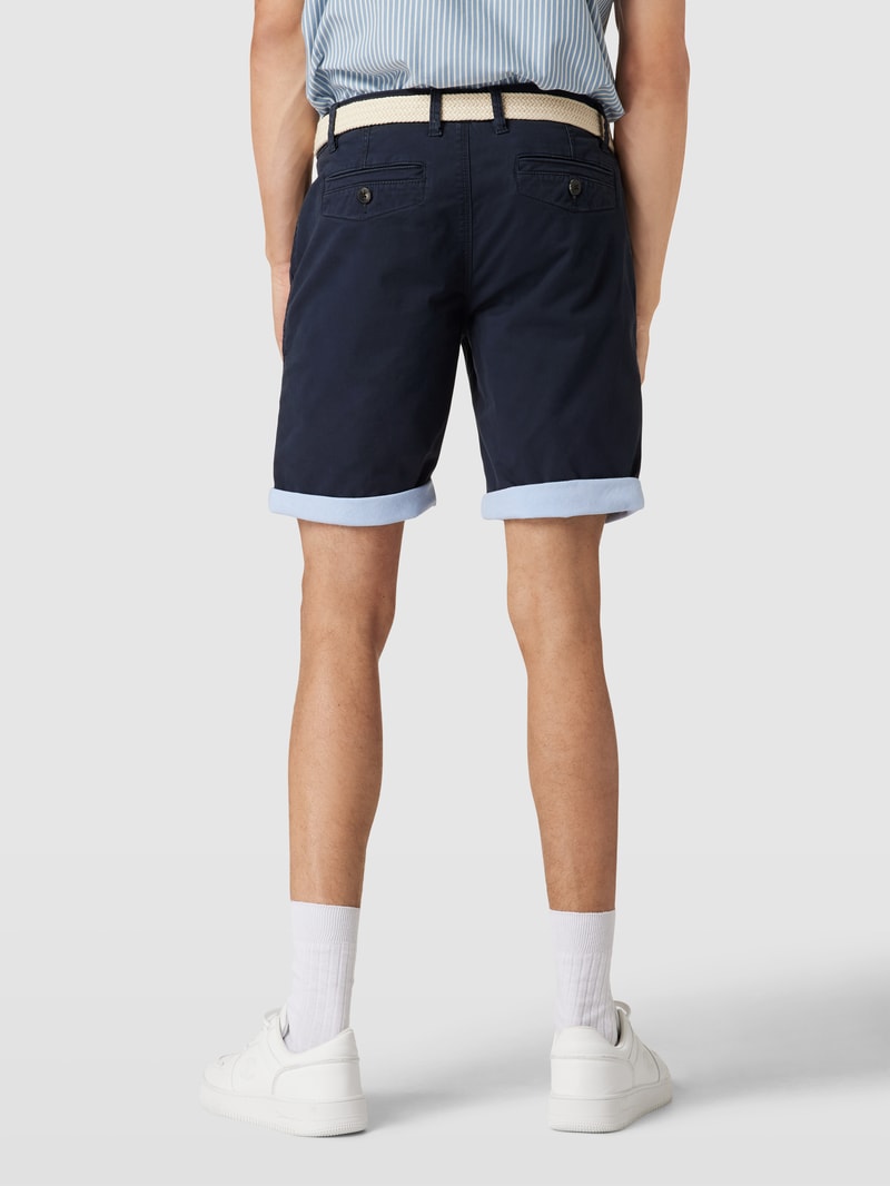 Chinoshorts inklusive Gürtel Modell 'MAGNUS' in dunkelblau