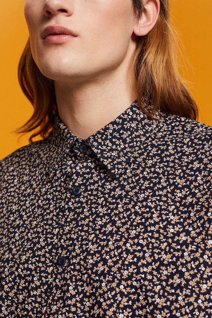 Slim-Fit-Hemd aus Baumwolle mit Muster