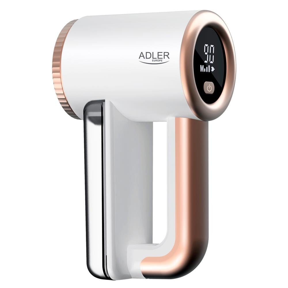 Adler Fusselrasierer AD 9617, Fusselentferner, Elektrisch, für Kleidung, USB, weiß, gold
