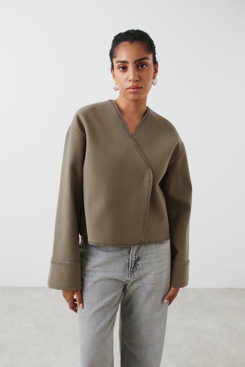 Blanket stitch jacket