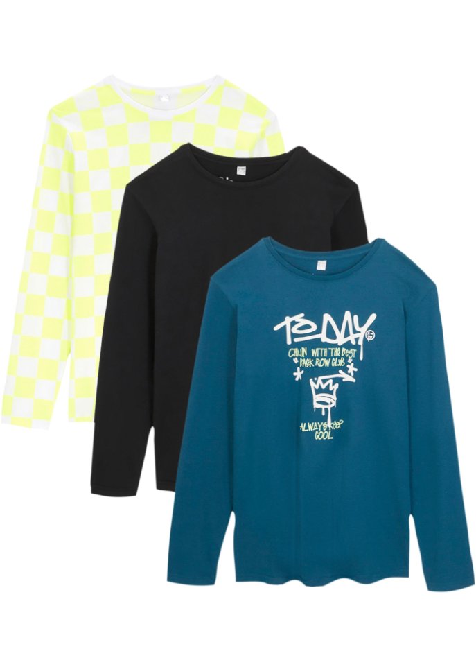 Jungen Langarmshirt (3er Pack)