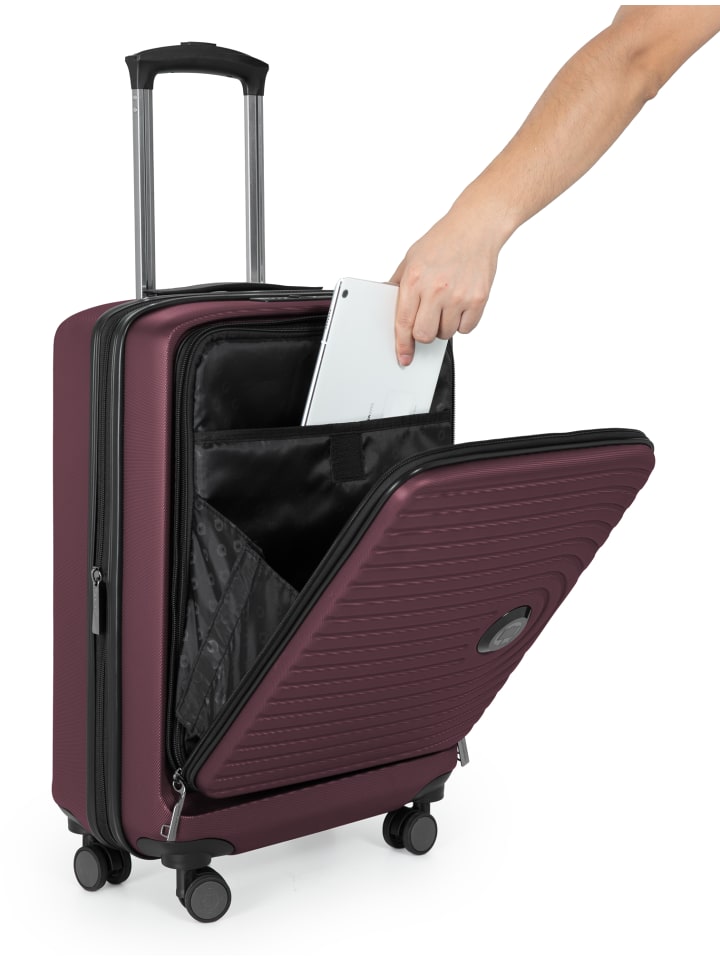 Hauptstadtkoffer Mitte - Handgepäck-Trolley Toploader, Laptop-Fach, TSA in Burgund günstig kaufen S