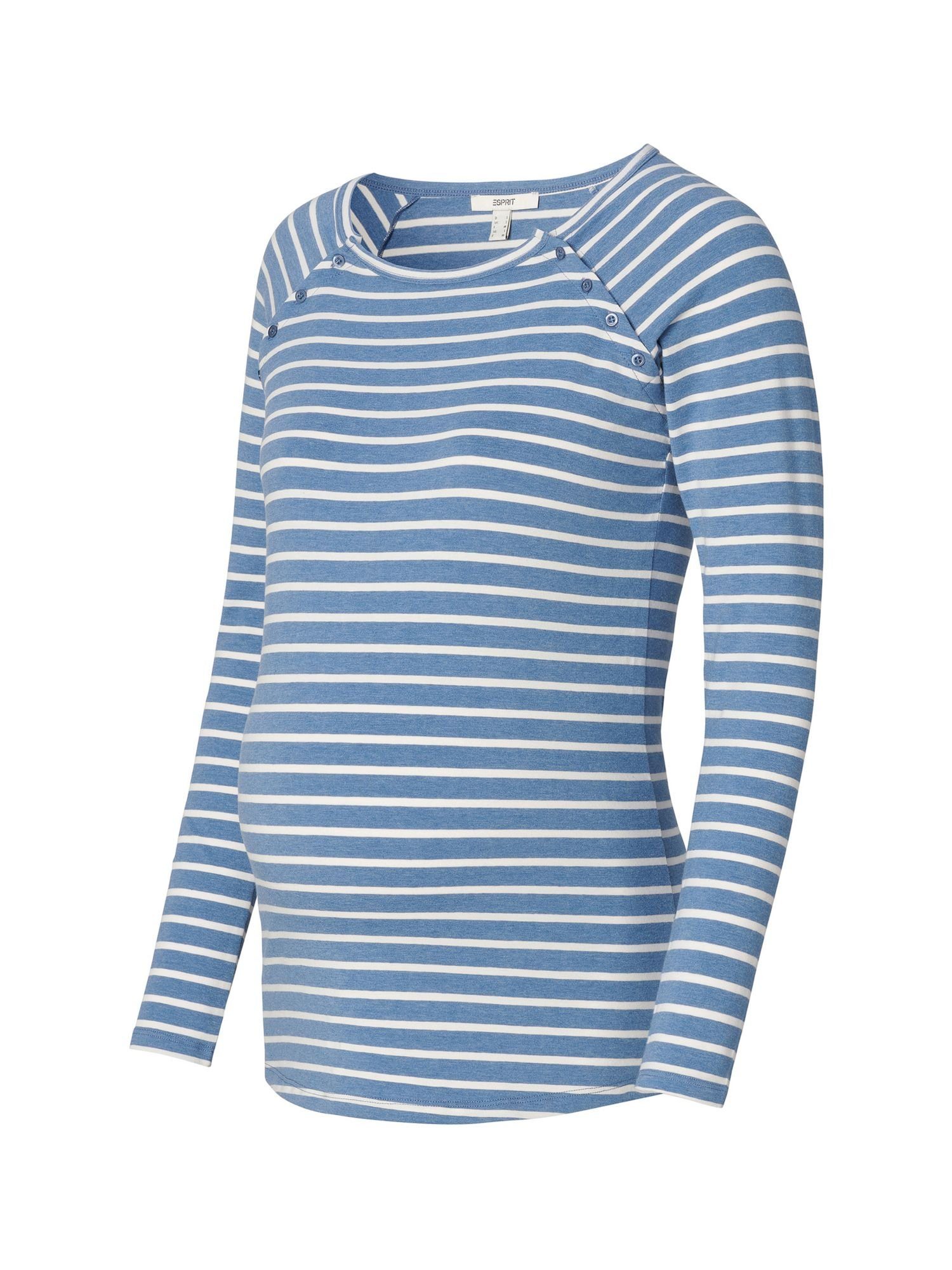 ESPRIT maternity Umstandsshirt Gestreiftes Longsleeve, Bio-Baumwolle