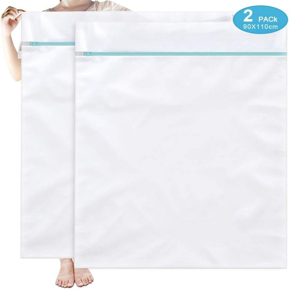 Devenirriche Wäschenetz Wäschesack Groß 90x110cm für Waschmaschine 2er Pack Wäschebeutel