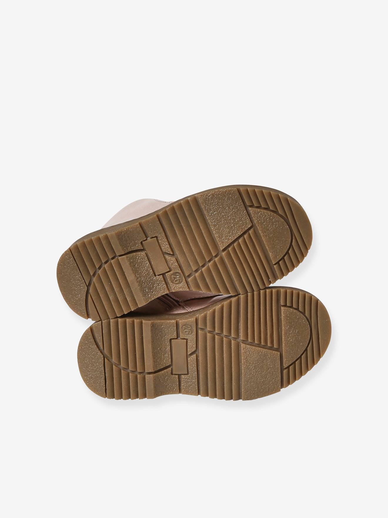 Boots lacées et zippées fille collection maternelle rose