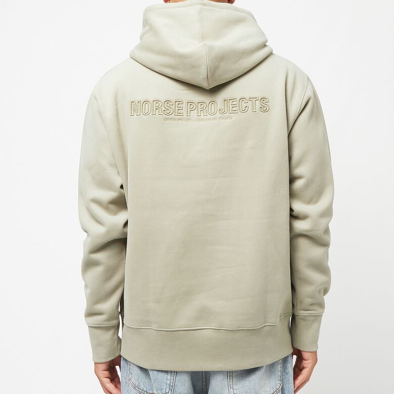 Norse Projects Arne Relaxed Organic Brushed Fleece N Logo Hoodie sand