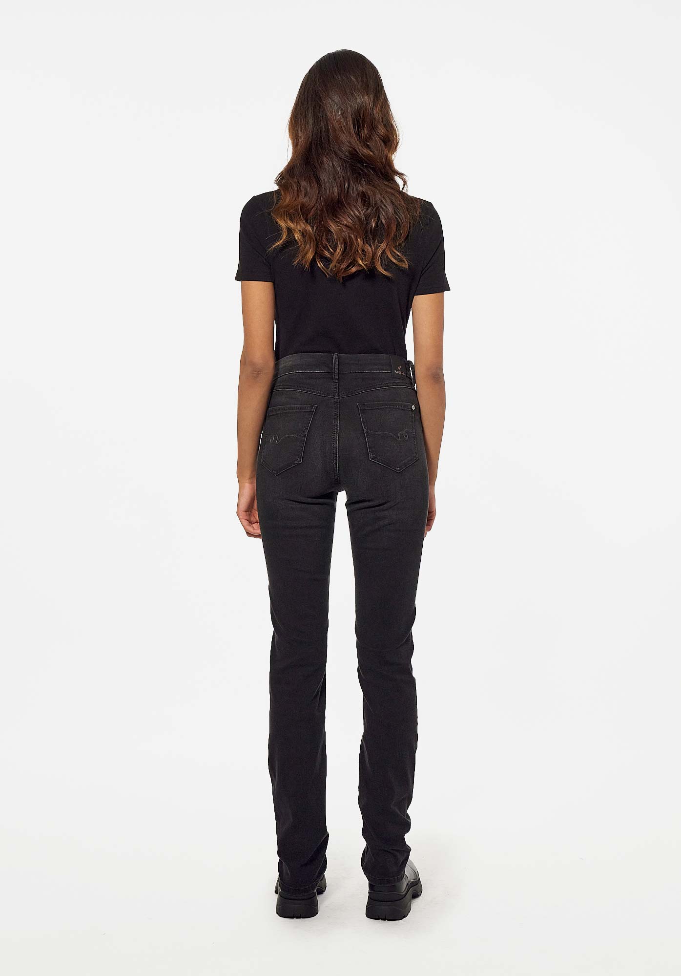 FIDEL  Jean demi-slim noir Femme