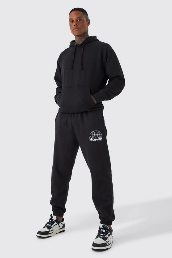 Trainingsanzug mit Pour Homme Print und Kapuze