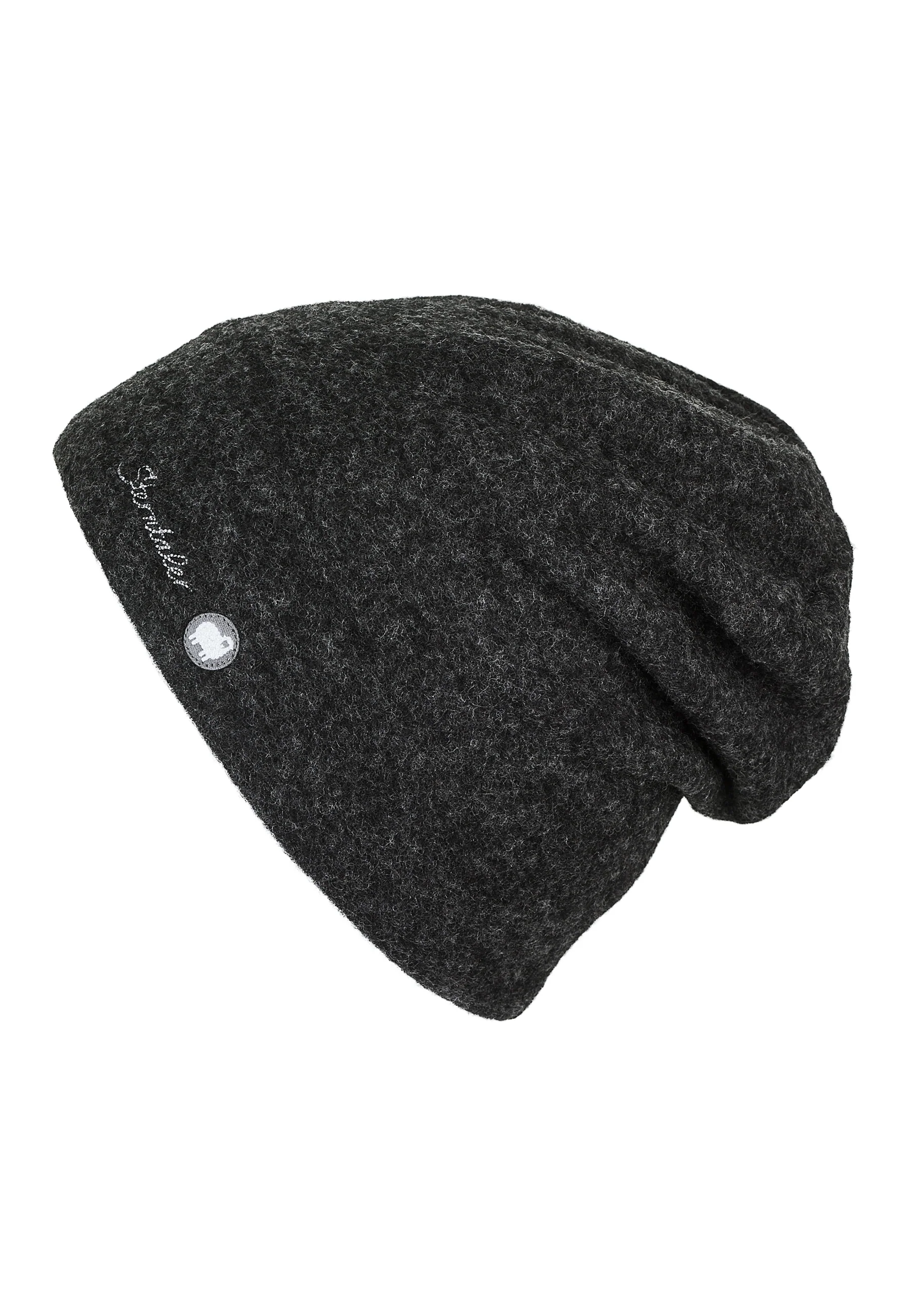 Slouch-Beanie aus Wolle (Merino) in 3 Farben