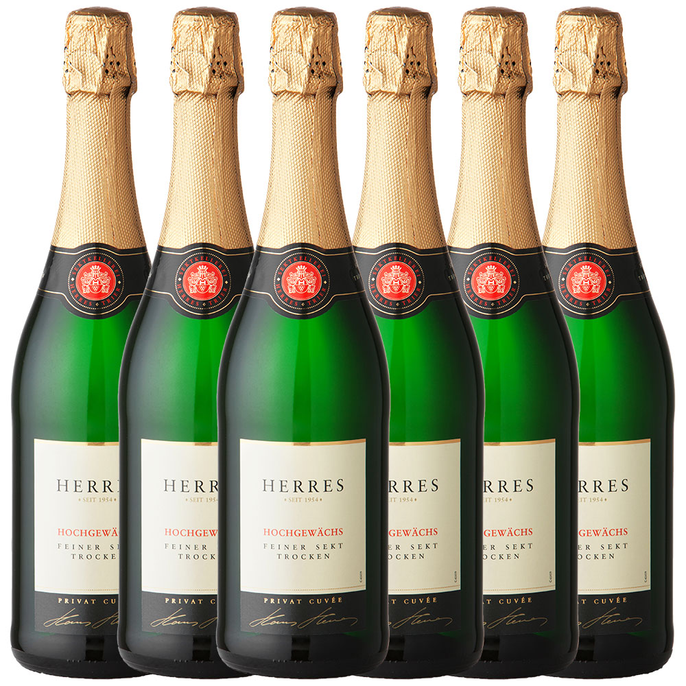 Herres Hochgewächs Sekt, trocken, 6er Karton