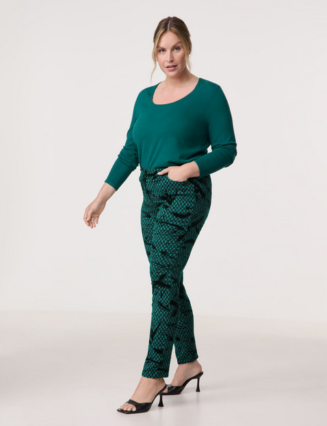 Jacquard-Hose mit Flockprint Betty