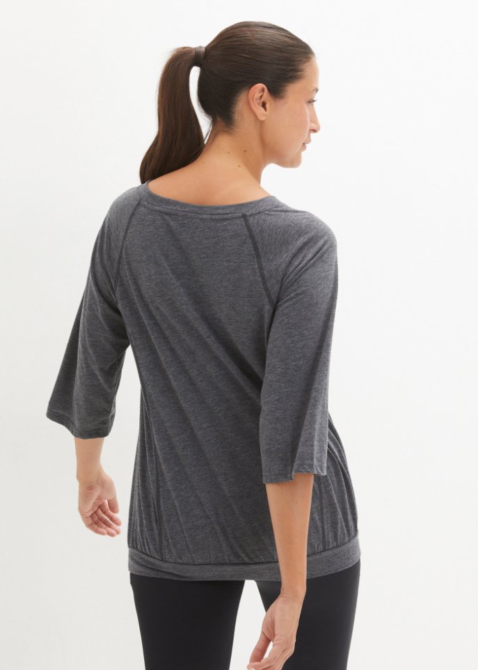Funktions-T-Shirt mit ¾-Arm, Oversize