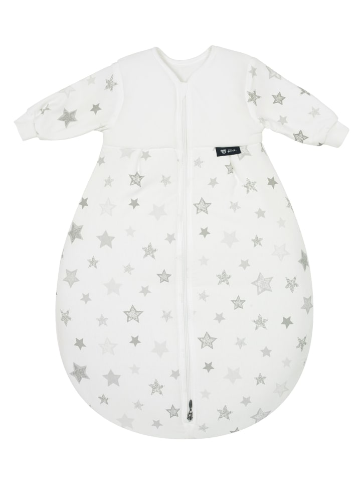 Alvi Schlafsack Mäxchen Thermo mit Arm Exklusiv in Silver Stars Silbergrau günstig kaufen