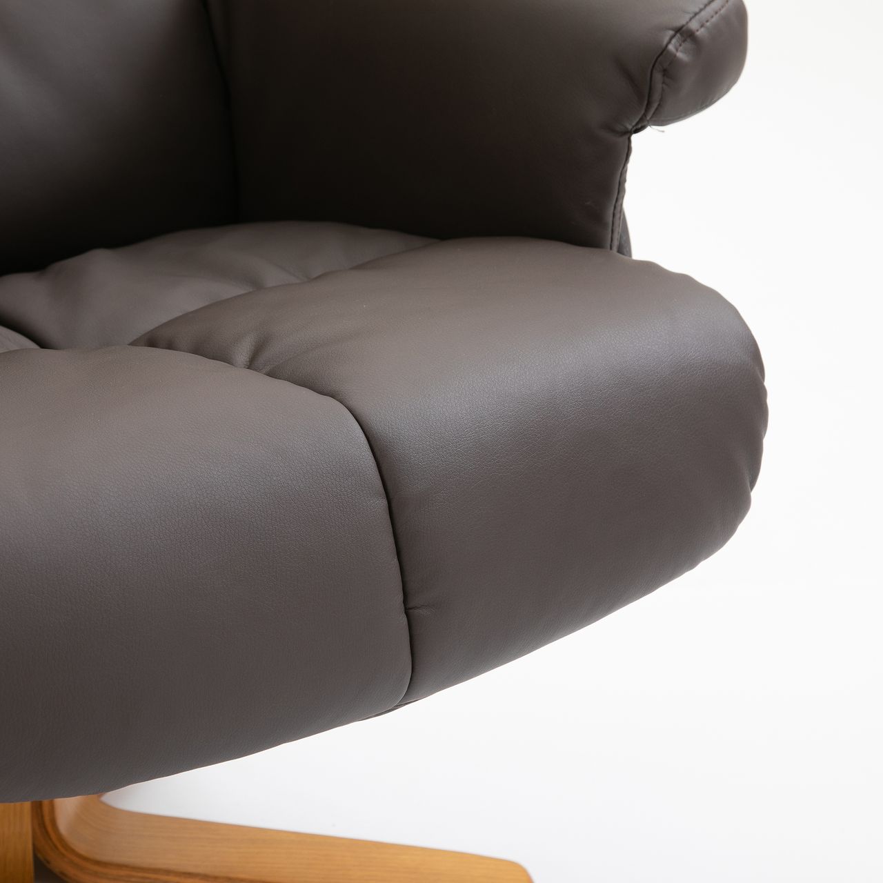 HOMCOM Relaxsessel mit Liegefunktion Massagesessel mit Fußhocker Braun