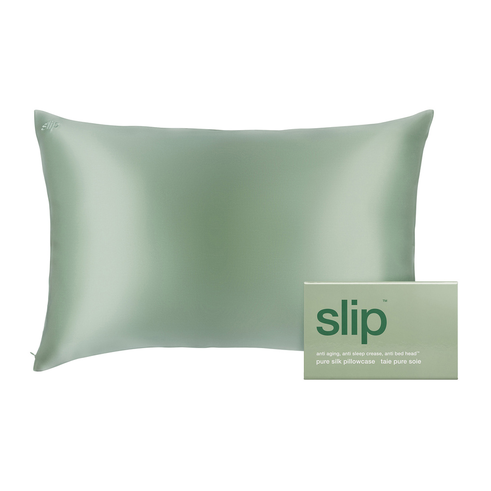 slip taie d'oreiller pure soie slip queen - pistache taie d'oreiller queen