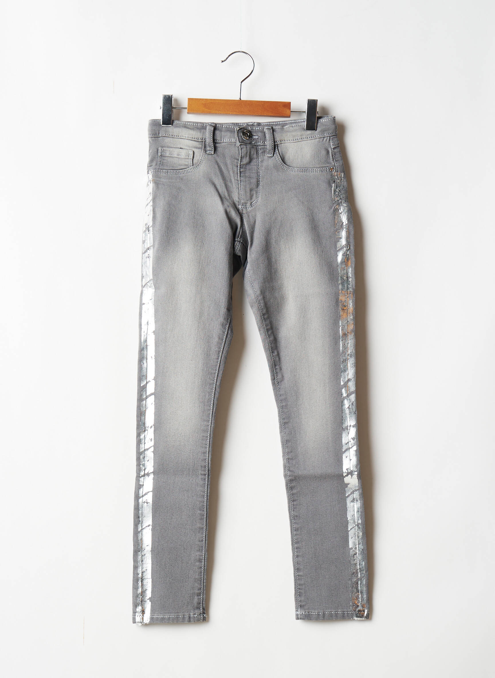Stooker Jeans Coupe Slim Fille couleur gris