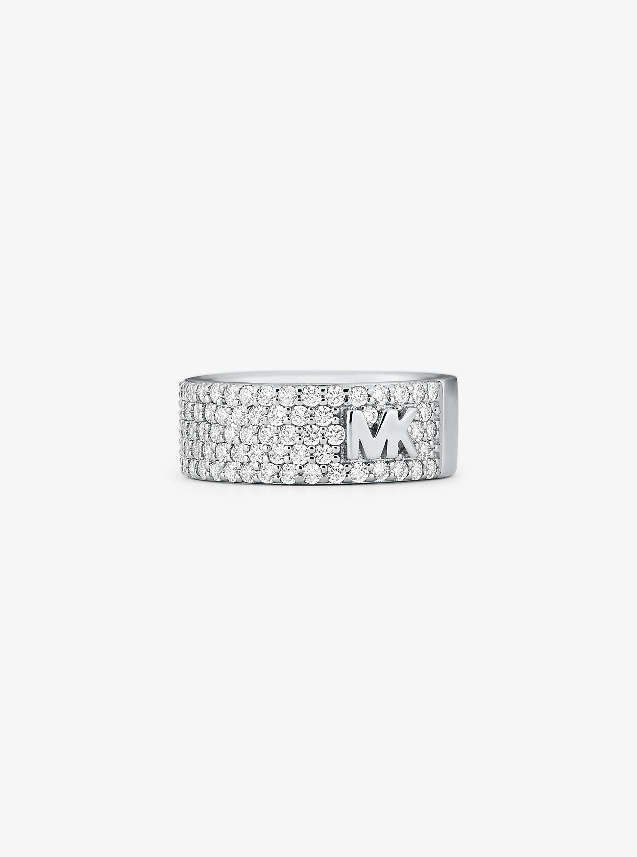 Mott edelmetallbelagt sterlingsølv med pavé-logo - SØLV