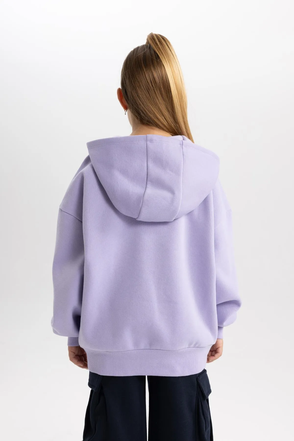 DeFacto  Dickes Kapuzen-Sweatshirt für Mädchen in Oversize-Passform mit weicher, flauschiger Innenseite