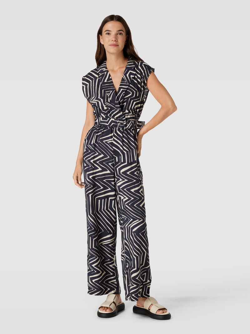 Jumpsuit mit Gürtel Modell 'MILA' in schwarz