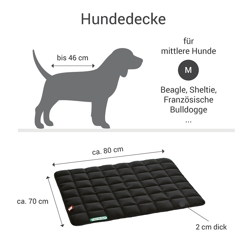 Doctor Bark Hundedecken Doctor Bark Liegedecke schwarz M