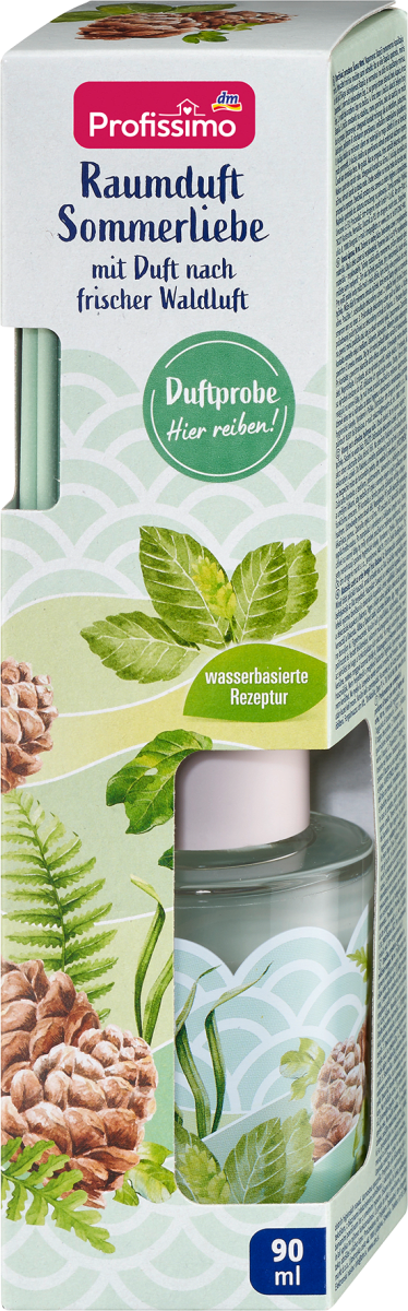 Duftstäbchen Raumduft Sommerliebe mit Duft nach frischer Waldluft, 90 ml