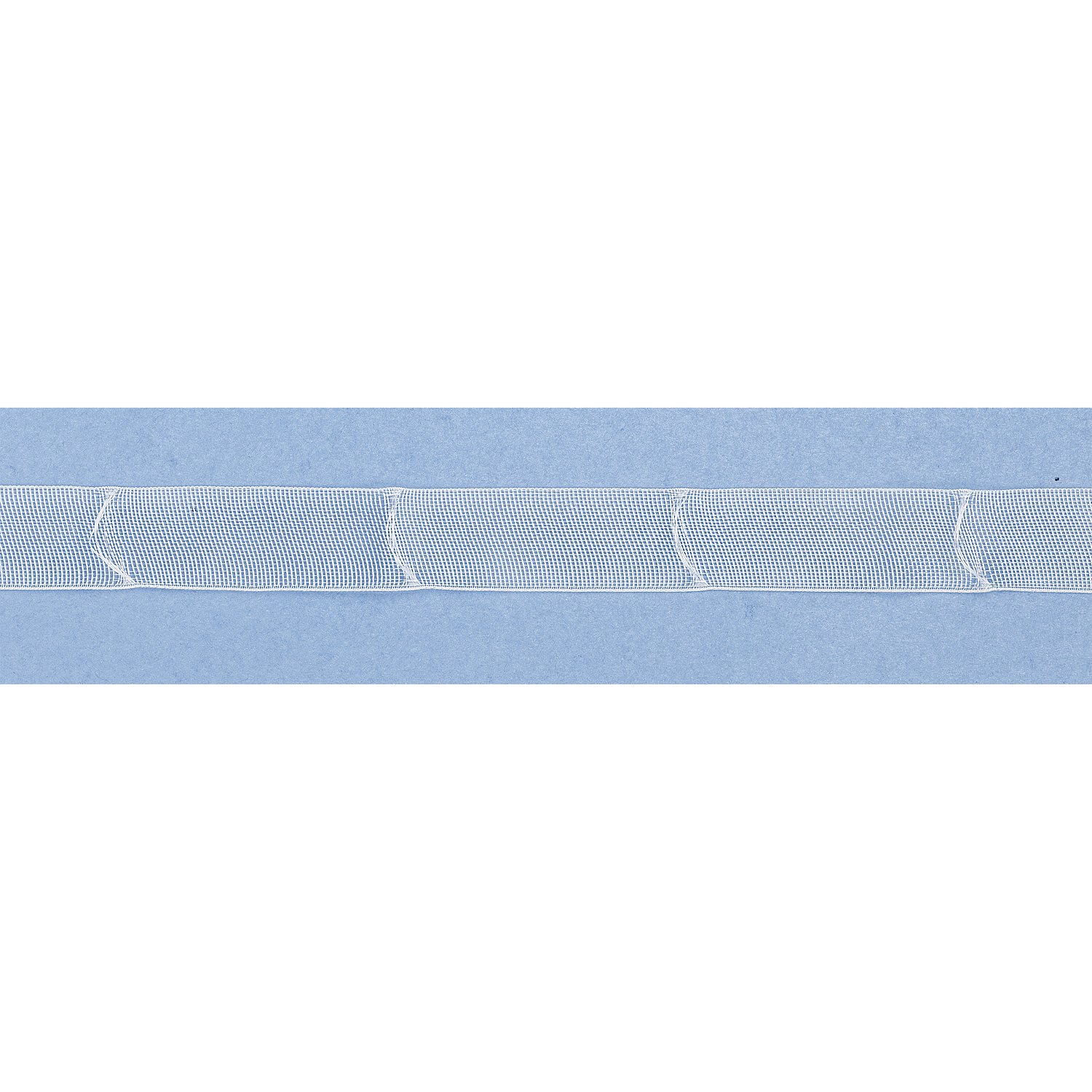 buttinette Raff- und Faltrolloband mit Querschlaufen, Breite: 1,8 cm, Länge: 10m-Rolle