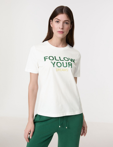 T-Shirt aus Baumwolle mit Wording