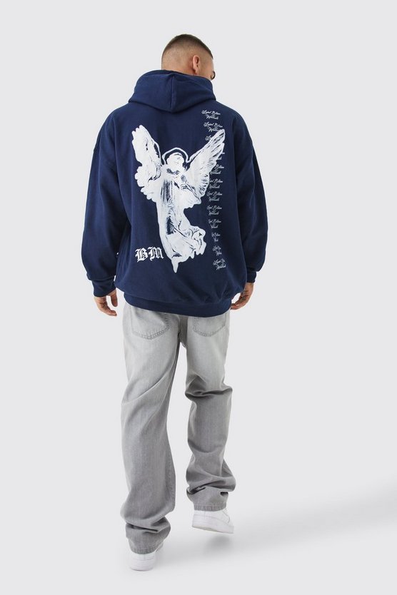 Oversize Hoodie mit Renaissance-Print