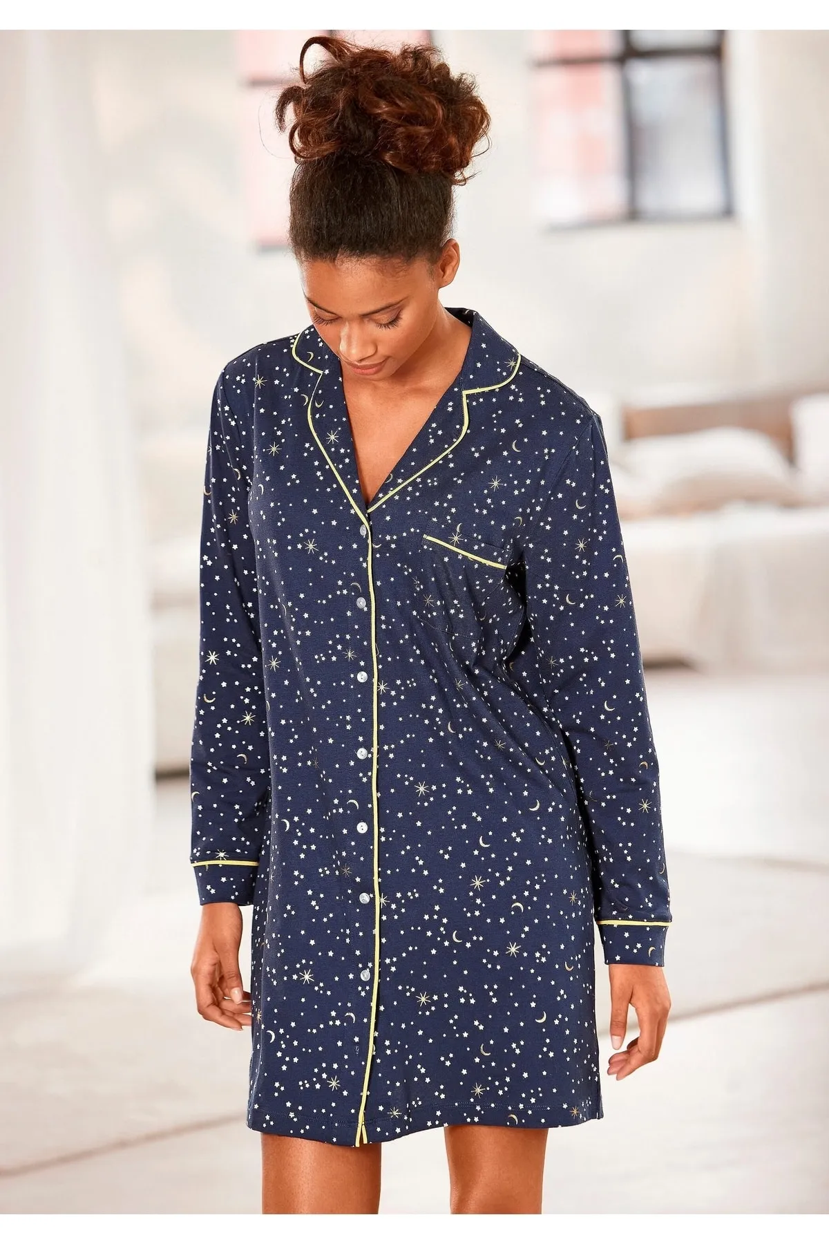 Vivance  Nachthemd - Blau - Basic