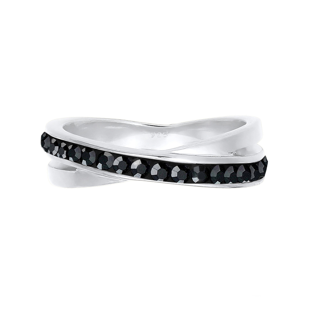 Elli Elli Bague Femme d'Emballage Élégant avec Cristaux en Argent Sterling 925 Bague
