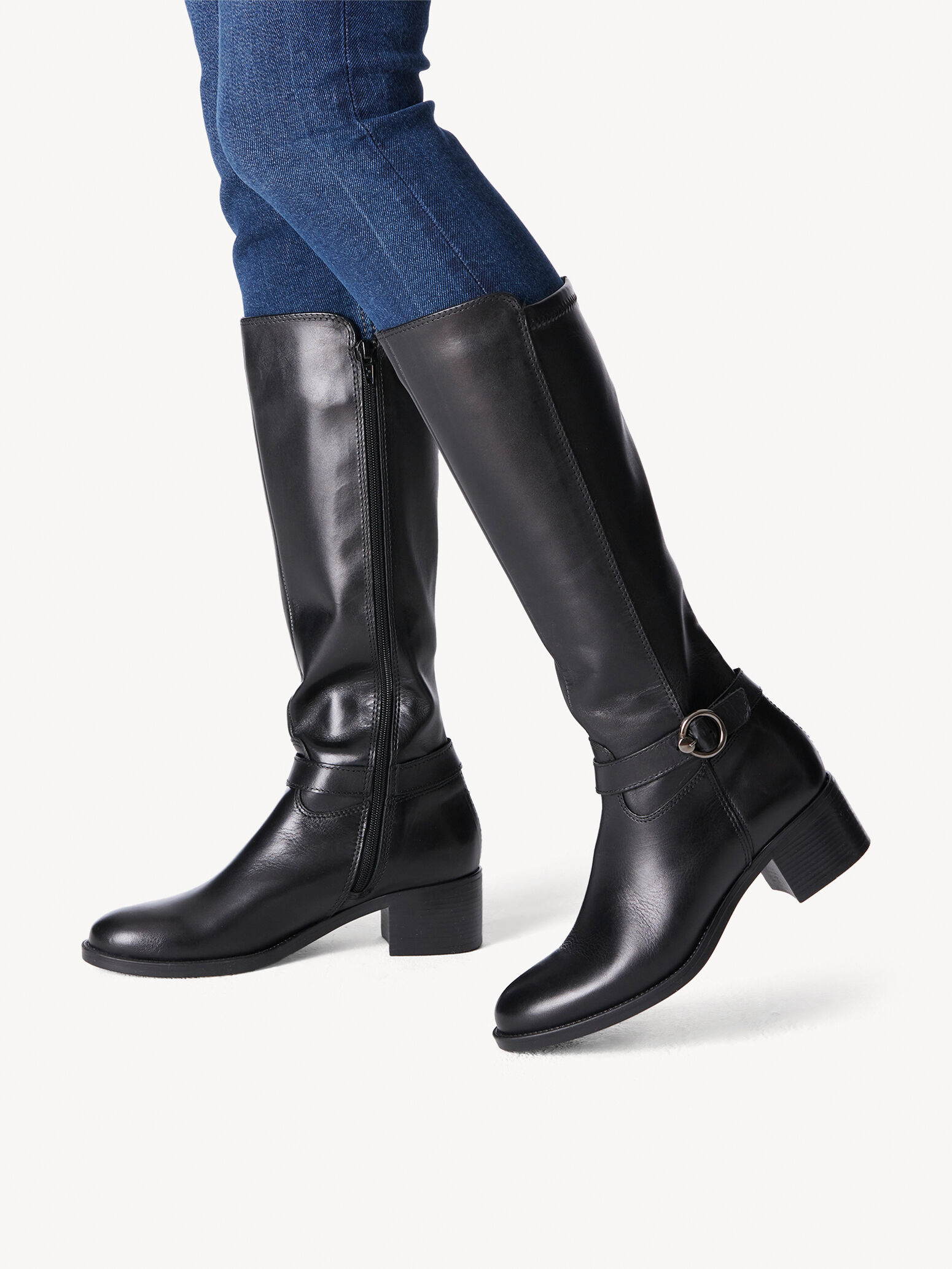 Bottes en cuir - noir
