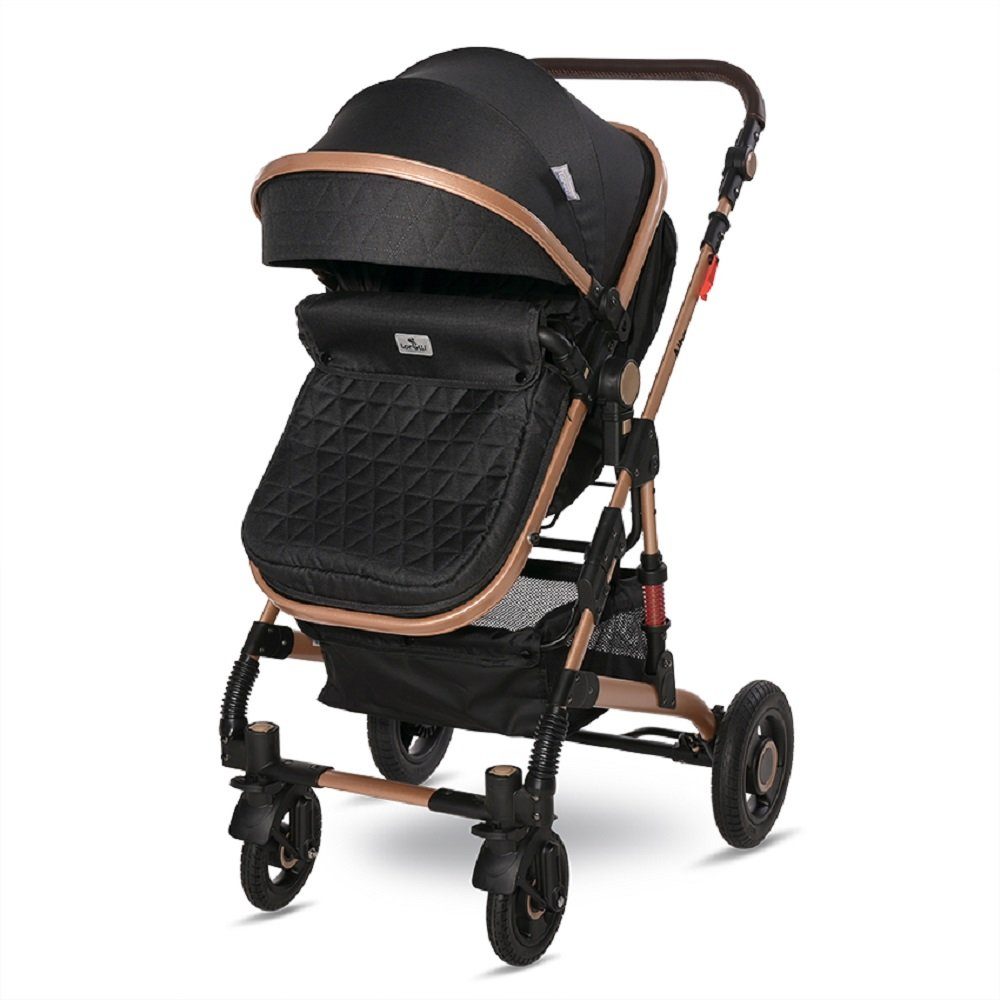 Lorelli Kombi-Kinderwagen Kinderwagen Alba 2 in 1, Sportsitz Babywanne Gummireifen, einstellbar