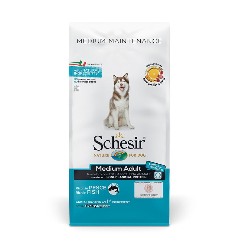 Schesir Dog Dry Medium/Large Maintenance Fisch