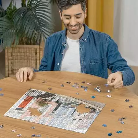Puzzle 500 Teile - Bunte Stadthäuser in London