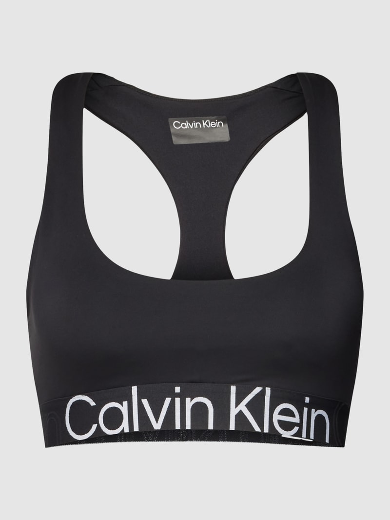 Bustier mit Racerback Modell 'Medium Support Sport' in schwarz