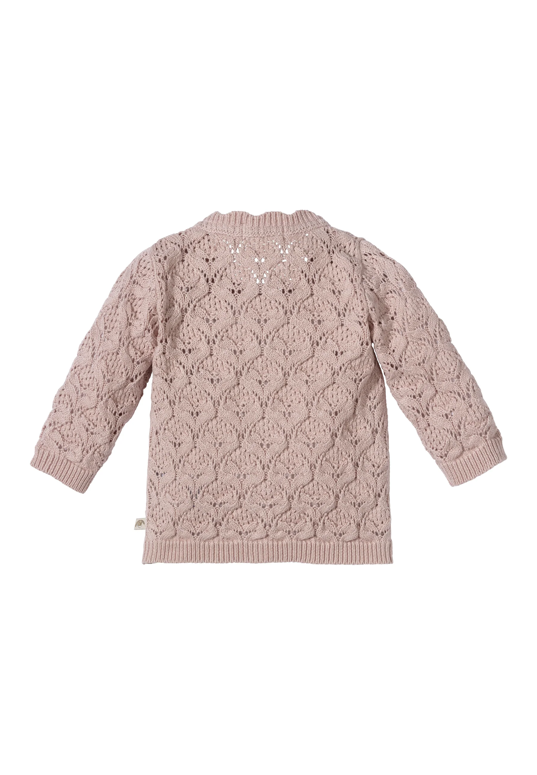 Strickjacke mit Kokosnuss-Knöpfen in zartrosa