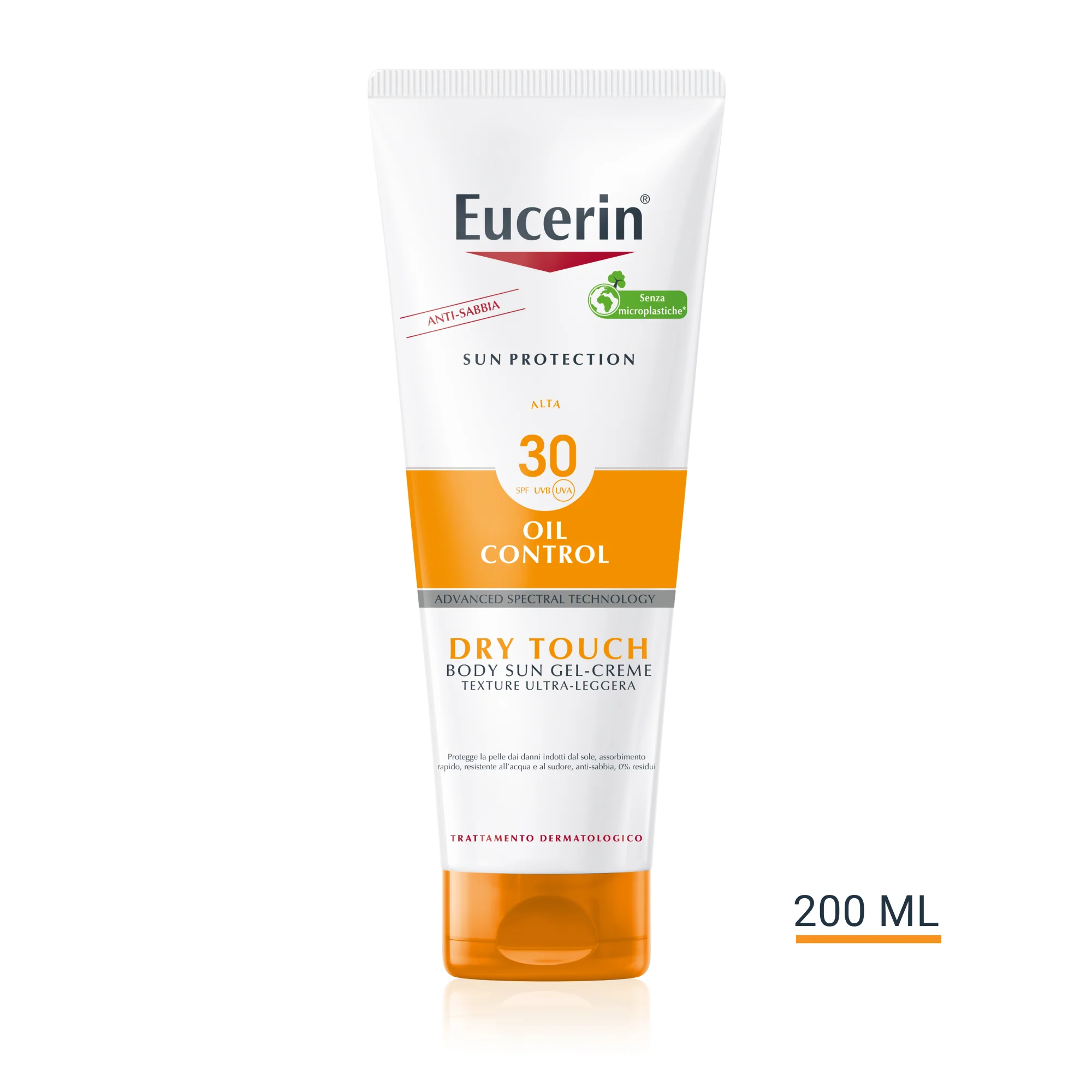 Gel-crema solar de alta protección con control de grasa y tacto seco SPF30 - Gel solar corporal de alta protección, crema solar corporal de alta protección.
