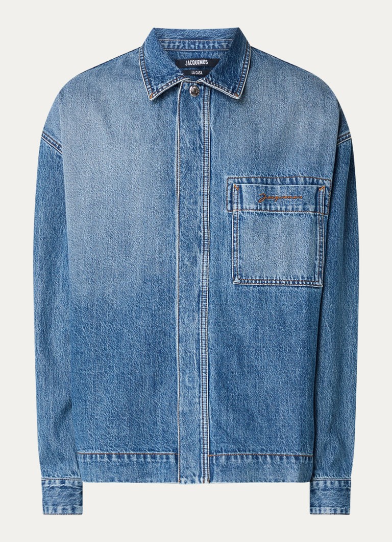 Jachetă din denim Jacquemus cu buzunar la piept