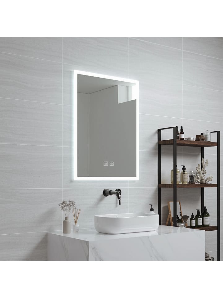 pro.tec LED-Badezimmerspiegel Scafa in Weiß (H)60cm (B)45cm günstig kaufen onesize