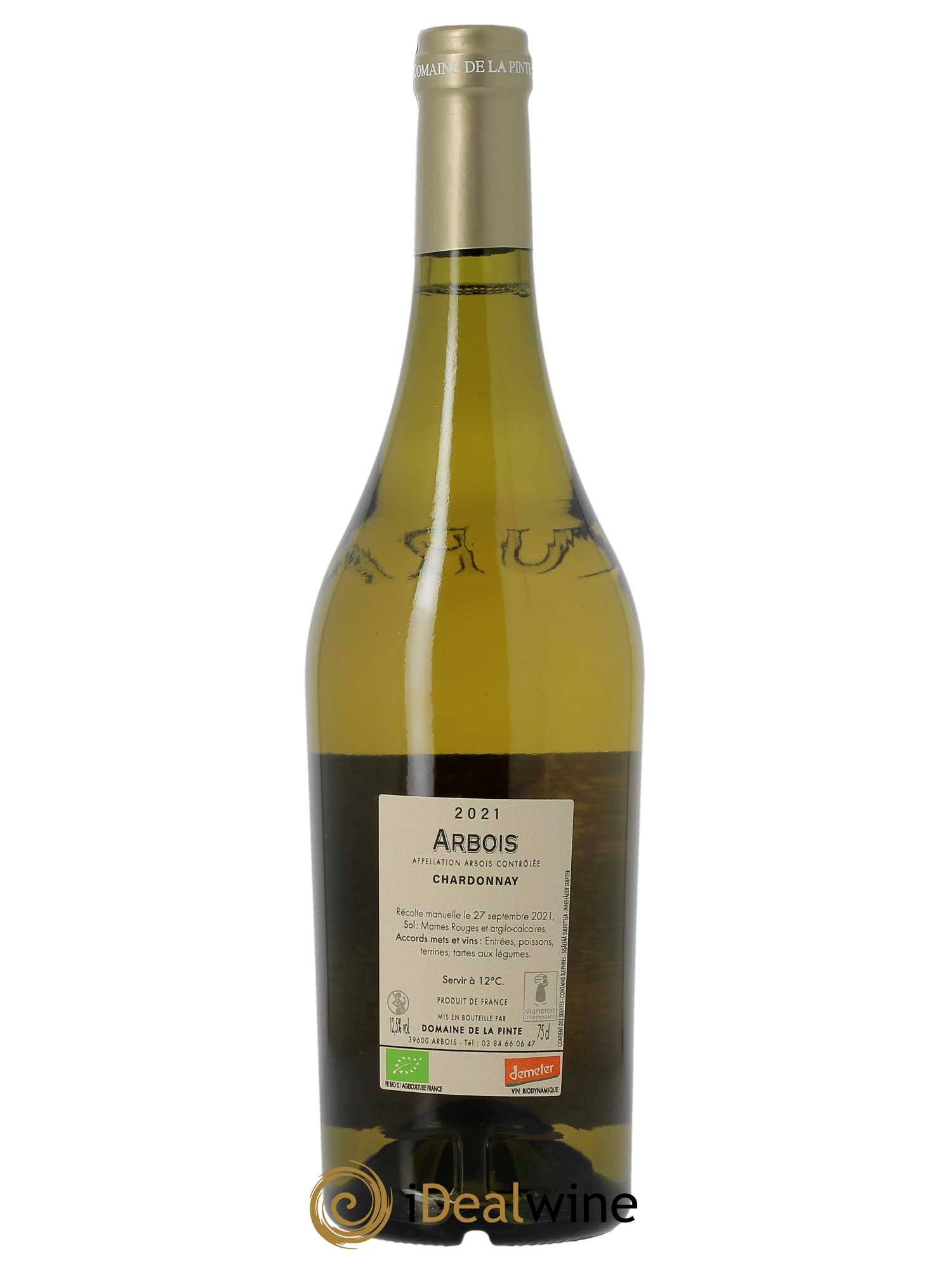 Arbois Chardonnay Domaine de la Pinte  2021 - Lot de 1 Bouteille