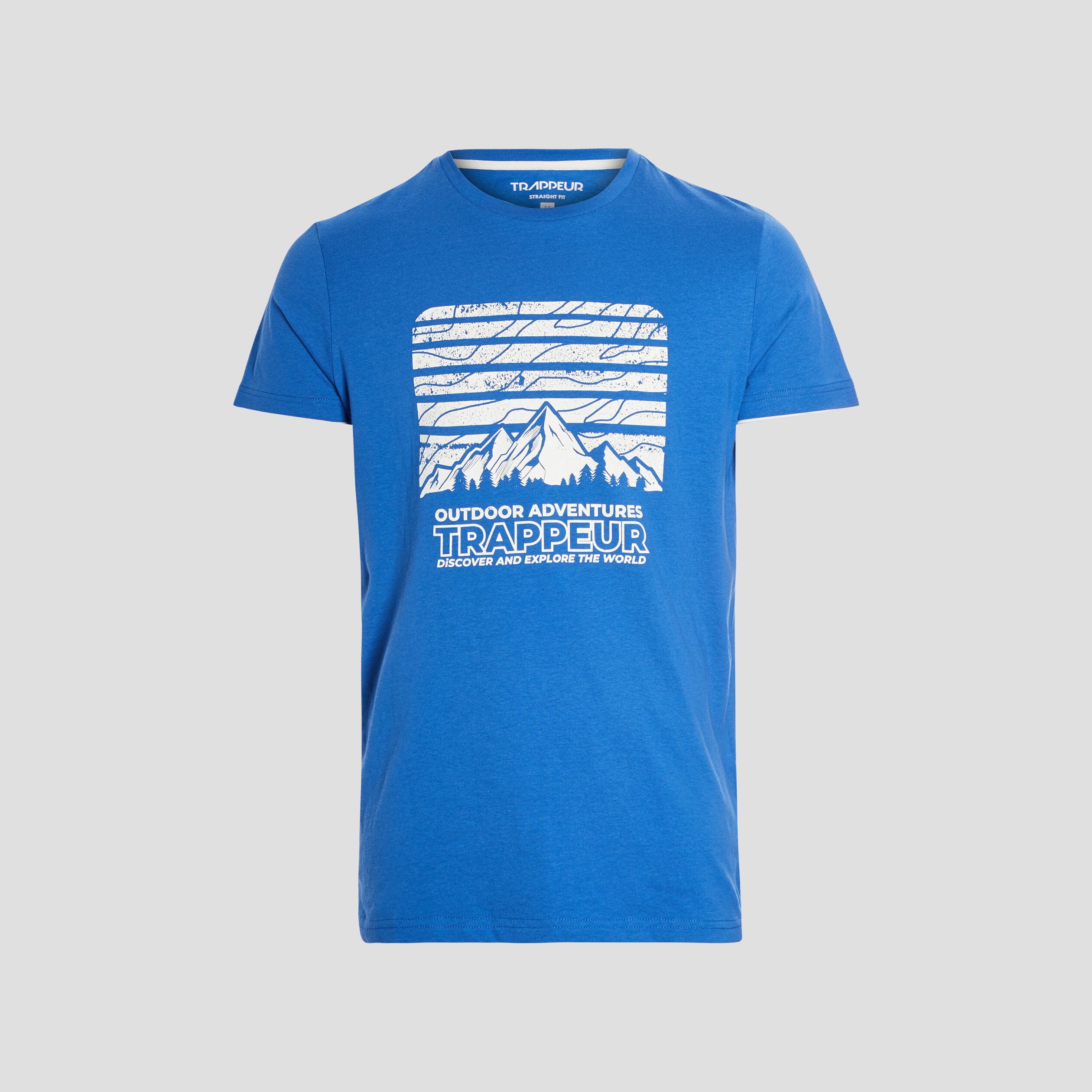 T-shirt Trappeur bleu roi homme | La Halle